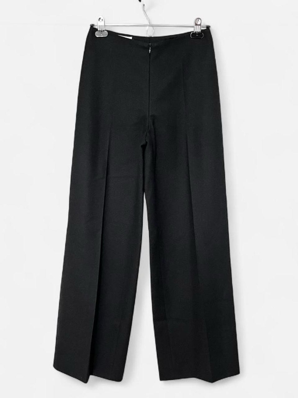 Dries Van Noten Black 100% Wool Wide Leg Trousers